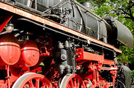 Dampflokomotive am Ausbesserungswerk